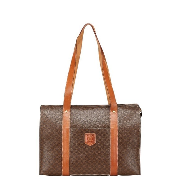 Celine Brown Bag Macadam Tote Leather - Picture 1 of 8